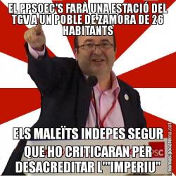 EL PPSOEC'S FARÀ UNA ESTACIÓ DEL TGV A UN POBLE DE ZAMORA DE 26 HABITANTS ELS MALEÏTS INDEPES SEGUR QUE HO CRITICARAN PER DESACREDITAR L'"IMPERIU"