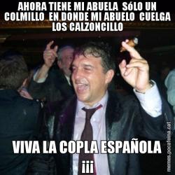 AHORA TIENE MI ABUELA  SóLO UN COLMILLO  EN DONDE MI ABUELO  CUELGA LOS CALZONCILLO VIVA LA COPLA ESPAÑOLA ¡¡¡