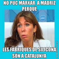 NO PUC MARXAR  A MADRIZ PERQUÈ LES FÀBRIQUES DE SILICONA SÓN A CATALUNYA