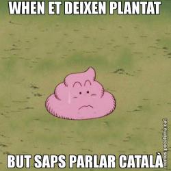WHEN ET DEIXEN PLANTAT BUT SAPS PARLAR CATALÀ
