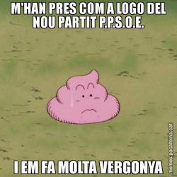 M'HAN PRES COM A LOGO DEL NOU PARTIT P.P.S.O.E. I EM FA MOLTA VERGONYA