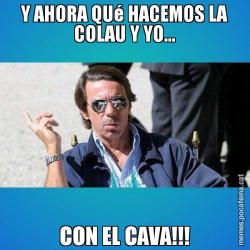 Y AHORA QUé HACEMOS LA COLAU Y YO... CON EL CAVA!!!