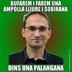 BUFAREM I FAREM UNA AMPOLLA LLIURE I SOBIRANA DINS UNA PALANGANA