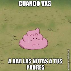CUANDO VAS  A DAR LAS NOTAS A TUS PADRES