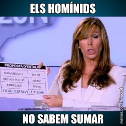 ELS HOMÍNIDS NO SABEM SUMAR