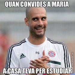 QUAN CONVIDES A MARIA  A CASA TEVA PER ESTUDIAR