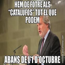 HEM DE FOTRE ALS “CATALUFOS” TOT EL QUE PODEM ABANS DE L’1 D’OCTUBRE
