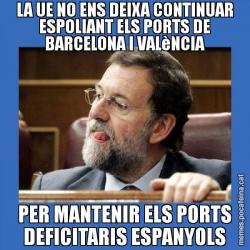 LA UE NO ENS DEIXA CONTINUAR ESPOLIANT ELS PORTS DE BARCELONA I VALèNCIA PER MANTENIR ELS PORTS DEFICITARIS ESPANYOLS
