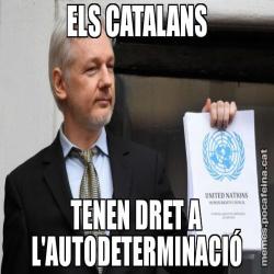 ELS CATALANS TENEN DRET A L'AUTODETERMINACIÓ