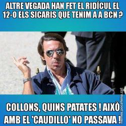 ALTRE VEGADA HAN FET EL RIDÍCUL EL 12-O ELS SICARIS QUE TENIM A A BCN ? COLLONS, QUINS PATATES ! AIXÒ AMB EL 'CAUDILLO' NO PASSAVA !