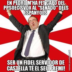 EN PEDRO M'HA FET CAPO DEL PPSOEC'SVOX AL "SENADO" DELS ESPANYOLS  SER UN FIDEL SERVIDOR DE CASTELLA TÉ EL SEU PREMI!