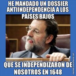 HE MANDADO UN DOSSIER ANTIINDEPENDENCIA A LOS PAÍSES BAJOS QUE SE INDEPENDIZARON DE NOSOTROS EN 1648