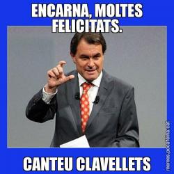 ENCARNA, MOLTES FELICITATS. CANTEU CLAVELLETS