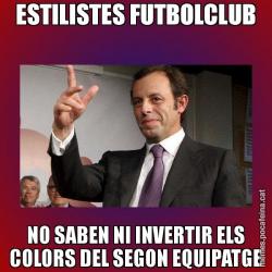 ESTILISTES FUTBOLCLUB NO SABEN NI INVERTIR ELS COLORS DEL SEGON EQUIPATGE