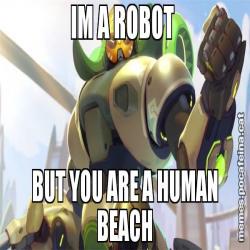 IM A ROBOT  BUT YOU ARE A HUMAN BEACH
