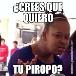 ¿CREES QUE QUIERO TU PIROPO?
