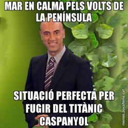 MAR EN CALMA PELS VOLTS DE LA PENÍNSULA SITUACIÓ PERFECTA PER FUGIR DEL TITÀNIC CASPANYOL