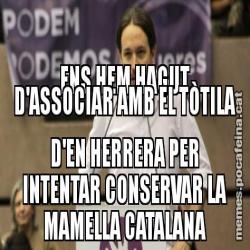 ENS HEM HAGUT D'ASSOCIAR AMB EL TÒTILA D'EN HERRERA PER INTENTAR CONSERVAR LA MAMELLA CATALANA