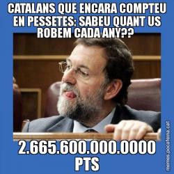 CATALANS QUE ENCARA COMPTEU EN PESSETES: SABEU QUANT US ROBEM CADA ANY??  2.665.600.000.0000 PTS