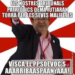 ELS NOSTRES TRIBUNALS PATRIÒTICS DEMÀ JUTJARAN TORRA PER LES SEVES MALIFETES VISCA EL PPSOEVOC'S AAARRIBAASPAANYAAA!
