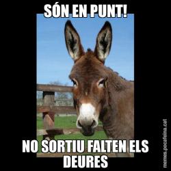 SÓN EN PUNT! NO SORTIU FALTEN ELS DEURES