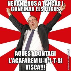 NEGANT-NOS A TANCAR I CONFINAR ELS FOCUS AQUEST CONTAGI L’AGAFAREM U-N-I-T-S! VISCA!!!