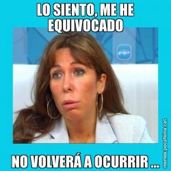 LO SIENTO, ME HE EQUIVOCADO NO VOLVERÁ A OCURRIR ...