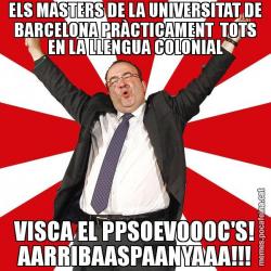 ELS MASTERS DE LA UNIVERSITAT DE BARCELONA PRÀCTICAMENT  TOTS EN LA LLENGUA COLONIAL VISCA EL PPSOEVOOOC'S! AARRIBAASPAANYAAA!!!