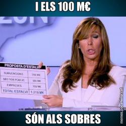 I ELS 100 M€ SÓN ALS SOBRES