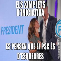 ELS XIMPLETS D'INICIATIVA ES PENSEN QUE EL PSC ÉS D'ESQUERRES
