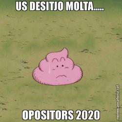 US DESITJO MOLTA.....  OPOSITORS 2020