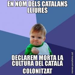 EN NOM DELS CATALANS LLIURES DECLAREM MORTA LA CULTURA DEL CATALÀ COLONITZAT