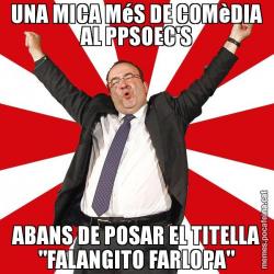 UNA MICA MéS DE COMèDIA AL PPSOEC'S ABANS DE POSAR EL TITELLA "FALANGITO FARLOPA"