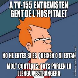 A TV-155 ENTREVISTEN GENT DE L’HOSPITALET NO HE ENTÈS SI ES QUEIXEN O SI ESTAN MOLT CONTENTS: TOTS PARLEN EN LLENGUA ESTRANGERA
