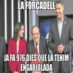 LA FORCADELL JA FA 976 DIES QUE LA TENIM ENGARJOLADA