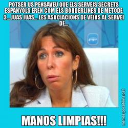 POTSER US PENSAVEU QUE ELS SERVEIS SECRETS ESPANYOLS EREN COM ELS BORDERLINES DE METODE 3... JUAS JUAS... LES ASOCIACIONS DE VEÏNS AL SERVEI DE... MANOS LIMPIAS!!!