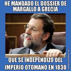 HE MANDADO EL DOSSIER DE MARGALLO A GRECIA QUE SE INDEPENDIZÓ DEL IMPERIO OTOMANO EN 1830