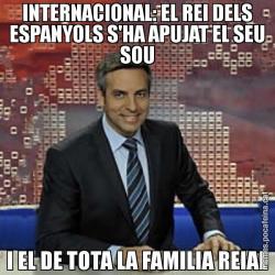 INTERNACIONAL: EL REI DELS ESPANYOLS S'HA APUJAT EL SEU SOU I EL DE TOTA LA FAMILIA REIAL