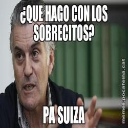 ¿QUE HAGO CON LOS SOBRECITOS? PA SUIZA