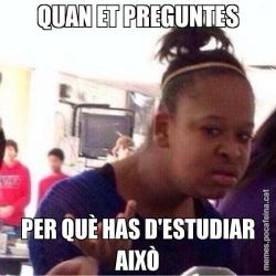 QUAN ET PREGUNTES PER QUÈ HAS D'ESTUDIAR AIXÒ