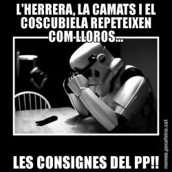 L'HERRERA, LA CAMATS I EL COSCUBIELA REPETEIXEN COM LLOROS... LES CONSIGNES DEL PP!!