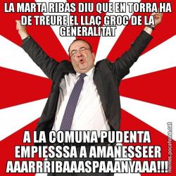 LA MARTA RIBAS DIU QUE EN TORRA HA DE TREURE EL LLAÇ GROC DE LA GENERALITAT A LA COMUNA PUDENTA EMPIESSSA A AMANESSEER AAARRRIBAAASPAAANYAAA!!!