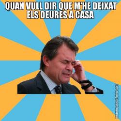 QUAN VULL DIR QUE M'HE DEIXAT ELS DEURES A CASA