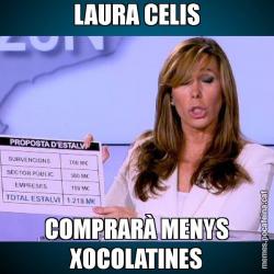 LAURA CELIS COMPRARÀ MENYS XOCOLATINES