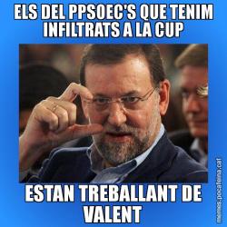 ELS DEL PPSOEC'S QUE TENIM INFILTRATS A LA CUP ESTAN TREBALLANT DE VALENT