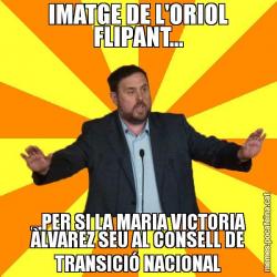 IMATGE DE L'ORIOL FLIPANT... ...PER SI LA MARIA VICTORIA ÀLVAREZ SEU AL CONSELL DE TRANSICIÓ NACIONAL