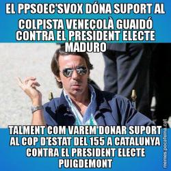 EL PPSOEC’SVOX DÓNA SUPORT AL COLPISTA VENEÇOLÀ GUAIDÓ CONTRA EL PRESIDENT ELECTE MADURO TALMENT COM VAREM DONAR SUPORT AL COP D’ESTAT DEL 155 A CATALUNYA CONTRA EL PRESIDENT ELECTE PUIGDEMONT