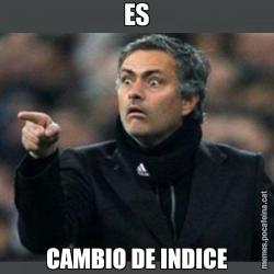 ES CAMBIO DE INDICE