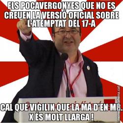 ELS POCAVERGONYES QUE NO ES CREUEN LA VERSIÓ OFICIAL SOBRE L'ATEMPTAT DEL 17-A CAL QUE VIGILIN QUE LA MA D'EN MR. X ÉS MOLT LLARGA !