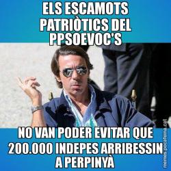 ELS ESCAMOTS PATRIÒTICS DEL PPSOEVOC'S NO VAN PODER EVITAR QUE 200.000 INDEPES ARRIBESSIN A PERPINYÀ